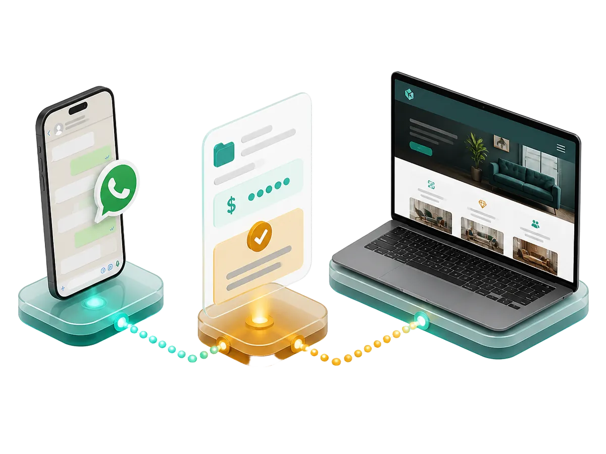 Proceso de diseño web en Medellín: consulta por WhatsApp, propuesta con depósito y sitio web terminado